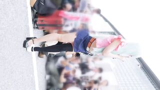 コミックマーケット コスプレ 超美人色白レイヤーさんの強風めくれ上がりパンチラ★ コミケ jav jvip ipcam