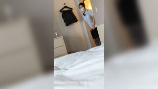 夏休み特価＆20％P還元［独自入手32］ホテルウーマン集団チカン・長身美脚女子客室係（O県ホテル◎※ナリゾート◎縄） jav jvip 3