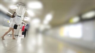 【ミニワンピ探訪】☆ タイト白ワンピから浮かび上がる極上ボディライン voyeur jp 3