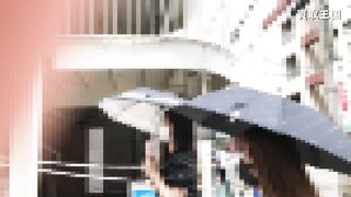 【パンツ買取交渉】女子アナ級美人なのに剛毛透けまくり voyeur jp 2