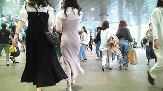 美＊パンティーライン通信＊ピンクパンツの女子大生Pライン巨尻追跡編, ギャル尻パラダイス★薄手のホワイトデニムを穿いた金髪ド派手ギャル様 voyeur jp 1 (5)