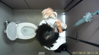 JKちゃん達のtoilet⑱　性服ちゃんも登場！スタイル良し！お㋘㋘も良し！(^o^) voyeur jp 03