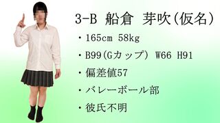 【再販】3-B　船倉 芽吹（仮名）　～無反応我慢チャレンジ～ jvip (2)
