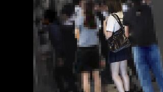 【電車痴漢】超ド級爆乳美少女に中出し痴漢！尻も乳も揉みしだきびしょ濡れワレメに肉棒ブチ込み中出しやり逃げ jvip