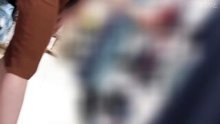 《巨乳》【電車痴漢】ニットワンピ美女　むれむれ白P　＃87 jvip