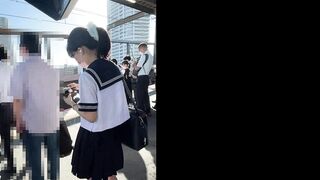 梟の痴漢報告063（夏服のセーラー服がまぶしい制服女子に生マン） jvip
