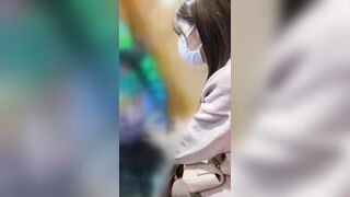 パチ負け女 交渉痴漢 甘海で時間潰してた超有名カフェのアイドル級美乳女子大生店員 神奈川r店 お持ち帰り中出し成功 voyeur jp