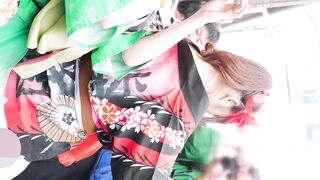 コミックマーケット コスプレ グラマラス美人レイヤーさんのコスプレ スリット花柄白パンチラ voyeur jp