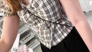 素人乳首チラ 超レア お洒落な家具屋でガード緩々な美人店員さんのモロおっぱいを長時間堪能 ww voyeur jp